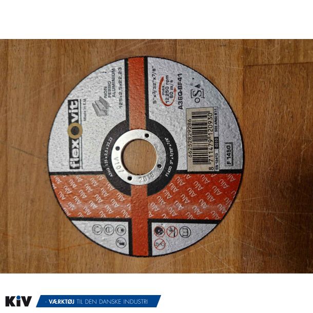 Flexovit Skreskive 125x2,5x22,2 Alu Plan Restsalg/Dato overskredet