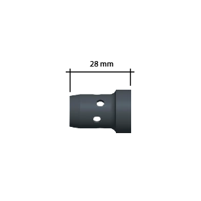 TBI gasfordeler 28mm Duroplast sort (MB401 Med flere)