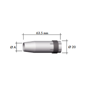 TBI gasmundstykke konisk A=�12,5 (MB24 Med flere)