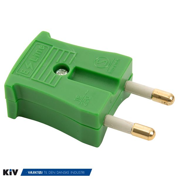 Hanstik 230V Flad Slagfast uden jord 