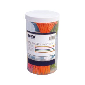 Polar Kabelbinder sortiment (strips) 500 stk. farvede