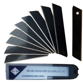 BATO Knivblade brk-af 25 mm. Black Finish ultra skarp  (pk. á 10stk.)