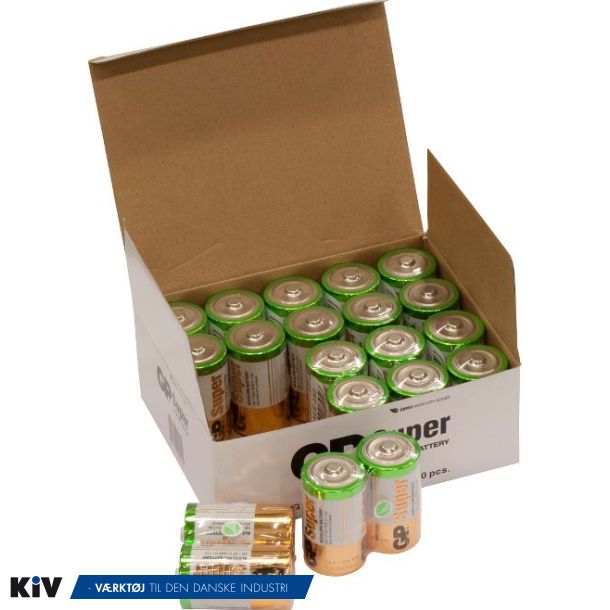 GP Batteri Super Alkaline LR20/D 1,5V 5500 Restsalg