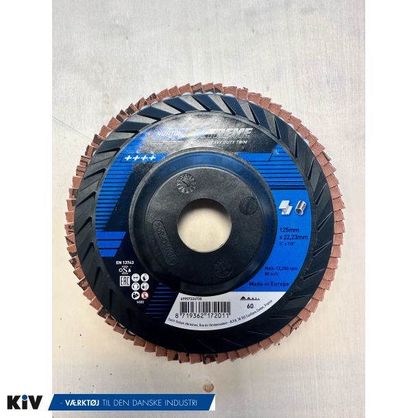 Norton Lamelrondel 125x22,23mm K60 XTreme HeavyDuty TRIM plastryg Plan Restsalg