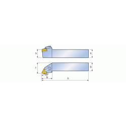 Taegutec stlholder PTGNR2525M16 25x25mm 150mm