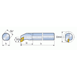 TaeguTec udborestl S12M SDUCR07 12x150mm