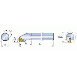 TaeguTec udborestl S08K STFCR09 8x125mm