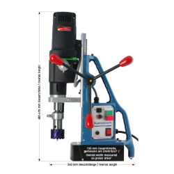 Karnasch Magnetboremaskine KATV100 Blue-Mag 230V h/v lb variabel hastighed 1800W 12-100mm MK3