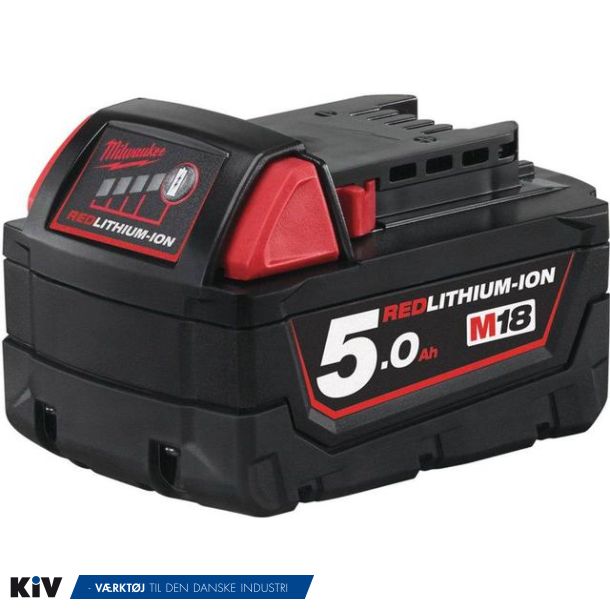 Milwaukee Batteri M18B5 18V 5Amp Li-Ion Tilbud