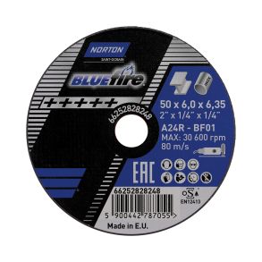 Norton Mini Skrubskive 50x6,0x6,35 Blue Fire