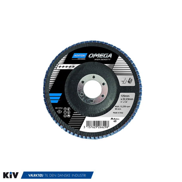 Norton Lamelrondel 125x22 K60 Omega R822 konveks UDG�ET