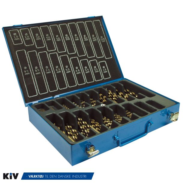 PTG Borsortiment 1-10x0,5mm 170 stk. HSSCo I Metalkassette Tilbud 