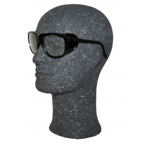 Serva slibebrille Klar med sort nylon stel & sideskjold (Boll)