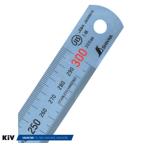 Shinwa stllineal 300x25x1,0mm H101C 