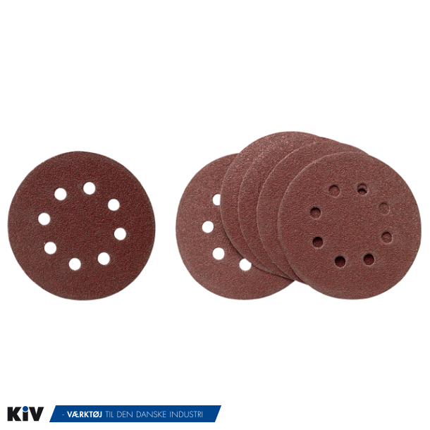 Norton sliberondel 125mm 8-huls K36 H231 med Velcro