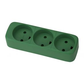 stikdse 3stik 230V Med jord grn/slagfast