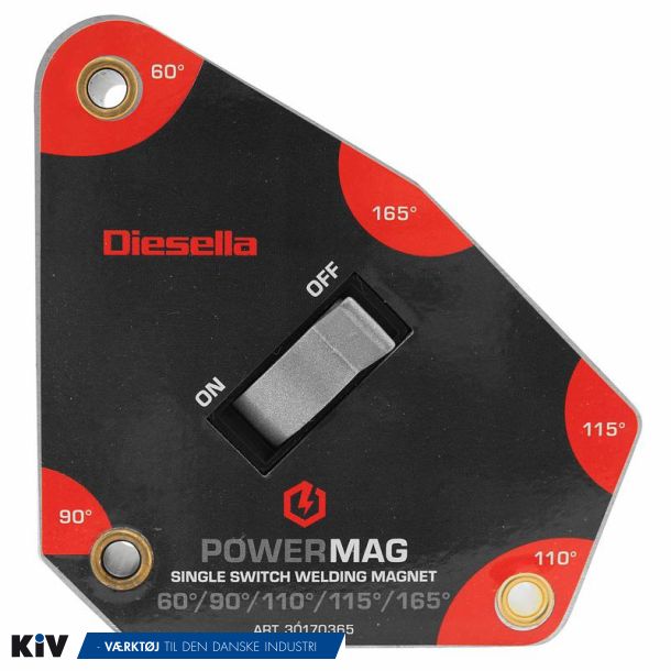 Diesella Svejsemagnet Med ON/OFF funktion 45/90gr. (30kg/295N)