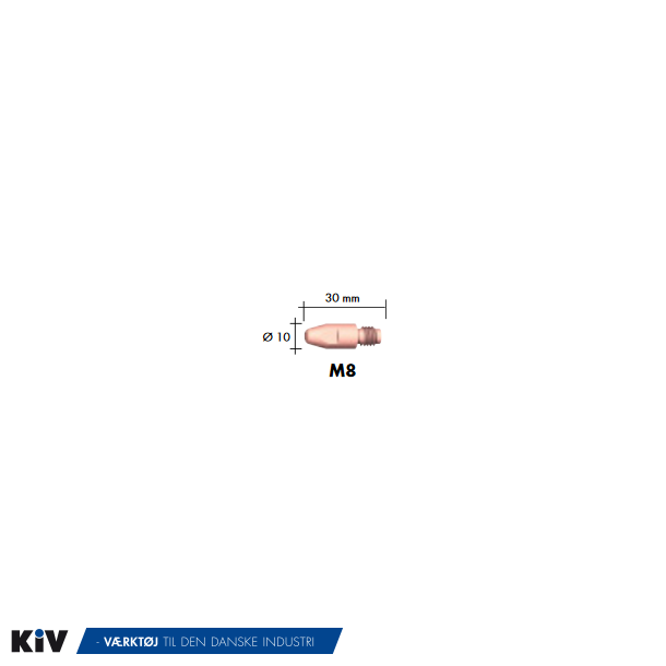 TBI Tråddyse 1,0mm M8x10x30mm ECu (MB401 Med flere) 