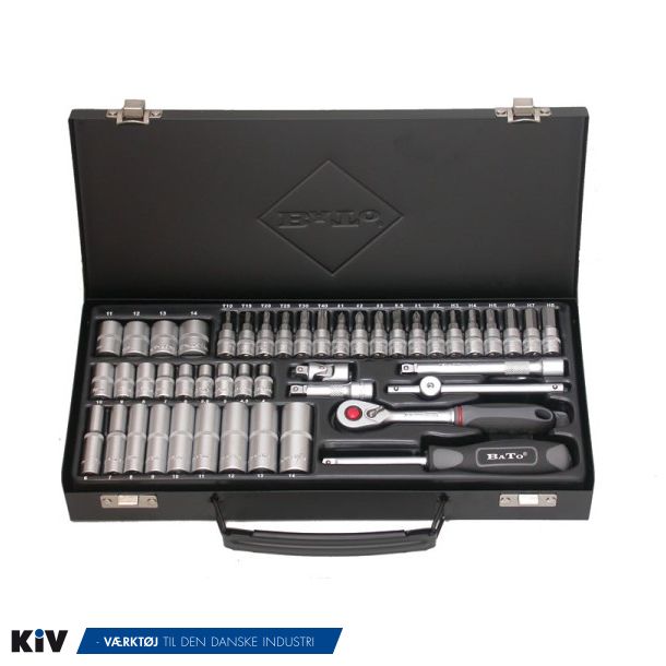 BATO Topnglest 1/4" 4-14mm kort. 4-14mm lang. Bitstoppe. 46 dele. 