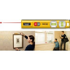 Prexiso Torpedo Laser Vaterpas 200mm m/magneter & afstandsmler 