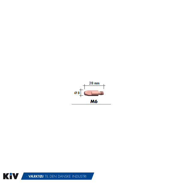 TBI Trddyse 1,2mm M6x8x28mm ECu (MB24-401 Med flere) 