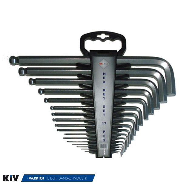 BaTo Unbrakon�gles�t 1,3-19mm ekstra Lang Med kugle 17 dele