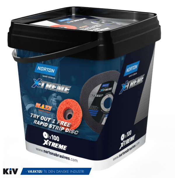 Norton Skreskive 125x1,0x22,2 X-Treme 100 stk. + Blaze Kampagne