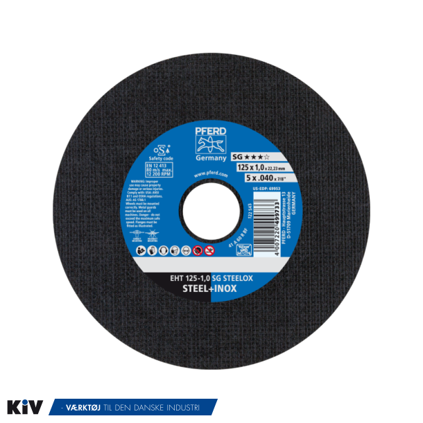 Pferd Skreskive 125x1,0x22,2 steel/stainless steel Tilbud