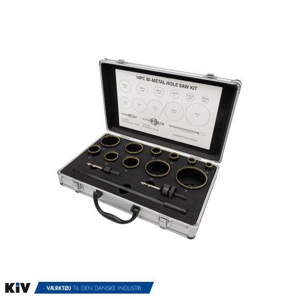 Hulsavest 19-76 mm HSS Bi-Metal M42 med 8% cobolt (14 dele)