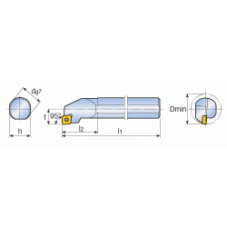TaeguTec udborestl S25T SCLCR12 25x300mm