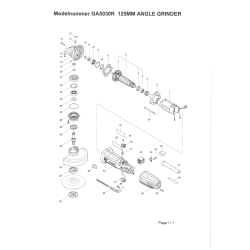 Makita vinkelsliber GA5030R 125mm 720 W