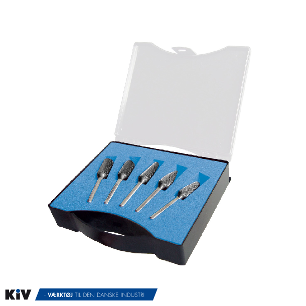 Karnasch HM rotorfr�ses�t HSSXE 5 stk. �10mm HP3 6mm Skaft