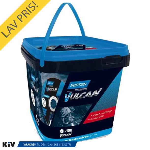 Norton Skreskive 125x1,0x22,2 Vulcan INOX Plan 100 stk. Tilbud