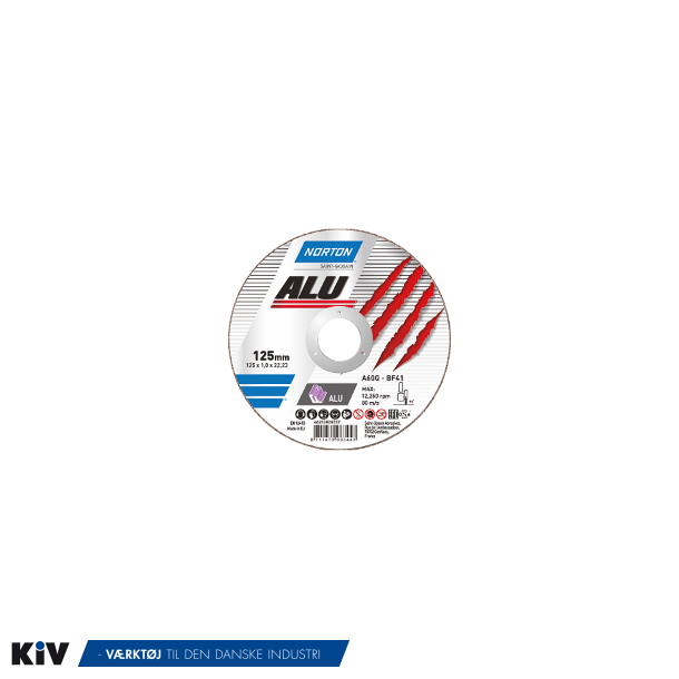 Norton Skreskive 125x1,6x22,2 NorLine ALU A46Q Plan Tilbud